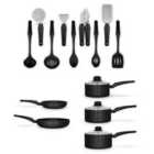 Swan 14 Piece Pan and Tool Set SWPS5022BLK