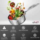 INTIGNIS Set of Stainless Steel Frying Pan 30 cm & Saucepan 20 cm with lid