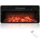 COSTWAY 86 cm 5000 BTU Recessed Electric Fireplace Insert with Remote Control