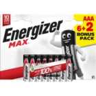Energizer Max Alk AAA Batteries 6 plus 3