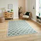Coral H1063 Green Modern Washable Rug 122 x 170cm
