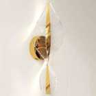 HOMCOM LED Wall Lamp 2 Pack, Modern Indoor Spiral Wall Light, Gold