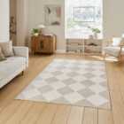 Lyna J0529 Beige/White Washable Rug 120 x 170cm