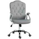 Vinsetto Home Office Chair with Adjustable Height Tilt Function Grey