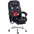 Vinsetto Massage Office Chair, Heated Reclining Desk Chair, Black