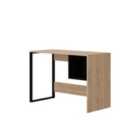 Decortie Working Desk With Black Metal Legs 50X110X75Cm Particleboard, Oak, Black