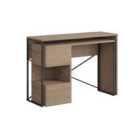 Decortie Working Desk 37.2X110X77Cm Particleboard, Metal, Natural Oak
