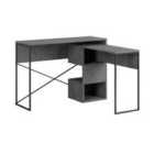 Decortie Working Desk 37.2X110X77Cm Particleboard, Metal Retro Grey