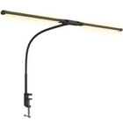 HOMCOM Double Head Table Lamp with 3 Colour Modes & 10 Dimmable, Black