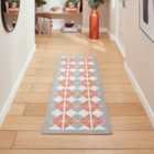 Victoria H1184 Grey/Orange Washable Rug 61 x 120cm
