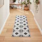 Victoria H1190 Grey/Beige Washable Rug 76 x 150cm