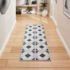 Victoria H1190 Grey/Light Grey Washable Rug 61 x 120cm