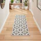 Victoria H1187 Grey/Yellow Washable Rug 61 x 230cm
