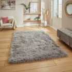 Polar Plush Grey Soft Shaggy Rug 80 x 150cm