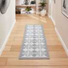 Victoria H1184 Grey/Light Grey Washable Rug 61 x 120cm