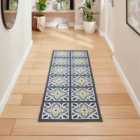 Victoria H1191 Grey/Yellow Washable Rug 61 x 170cm