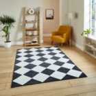 Lyna J0529 Charcoal/White Washable Rug 120 x 170cm