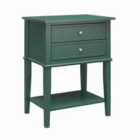 Franklin Accent Table 2Drw Hunter Green