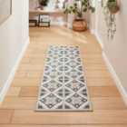 Victoria H1187 Grey/Orange Washable Rug 76 x 150cm