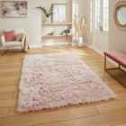 Polar Plush Rose Soft Shaggy Rug 80 x 150cm