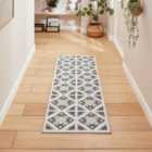 Victoria H1187 Grey/Beige Washable Rug 61 x 170cm