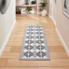 Victoria H1184 Grey/Dark Grey Washable Rug 61 x 170cm