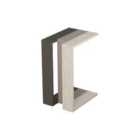 Decortie C-table End Table 40X30X57Cm Particleboard Anthracite, Mocha Grey, Ancient White