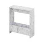 Decortie End Table With Magazine Rack 20X55X60Cm Particleboard White Marble Effect