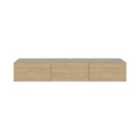 Decortie Floating Tv Unit Up To 55 Inch Tvs 180Cm Storage Cabinet, Living Room, Sandstone, Oak