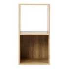 Home Garden Direct Jane - 2X1 Bookcase - Cube Storage Boxes (oak)