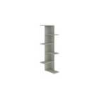 Decortie Corner Bookcase Unit 24X37X141Cm Wall-mounted Shelves Particleboard, Ash Green