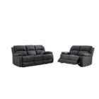 Furniture One Manual Reclining Sofa Collection Sectional Couches Set Grey - 3+2 Seater Sofa Set