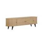 Decortie Tv Unit Up To 70 Inch Tvs Modern 2 Door & 2 Sliding Storage Tv Cabinet Living Room, Office, Oak