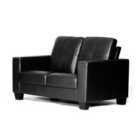Leigh Bonded and Faux Leather 2 Seater Sofa Black