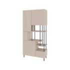 Decortie Bookcase Shelving Unit 34X84X175Cm Wall-mounted, Particleboard, Sandstone
