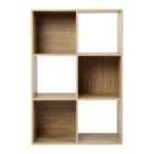 Home Garden Direct Jane - 3X2 Bookcase - Cube Storage Boxes (oak)