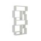 Decortie Bookcase Shelving Unit 25.5X96X168.5Cm Wall-mounted, Particleboard, Ancient White