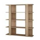 Decortie Bookcase Shelving Unit 29X110X122Cm Particleboard, Oak