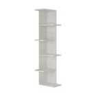Decortie Corner Bookcase Unit 24X37X141Cm Wall-mounted Shelves Particleboard, White