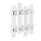 Decortie Wall Mounted Coat Rack With 8 Metal Hooks 4X64X81Cm White