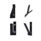 Decortie Wall Mounted Metal 3-hooks 3.1X2.6X6Cm Black