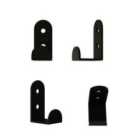 Decortie Wall Mounted 3 Metal Hooks 2.6X2X4.7Cm Black
