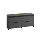 Decortie Shoe Bench Storage 34X106X50Cm Particleboard Anthracite Grey