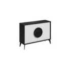 Decortie Sideboard Console 110Cm 35.6X110X82Cm 2 Particleboard Black