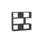 Decortie 3-tier Shelf Display Unit 29.6X93.6X89Cm Particleboard, Anthracite Grey