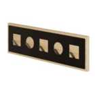 Decortie Wall Mounted Coat Rack 2X54.2X16Cm With 5 Metal Hooks Oak
