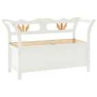 vidaXL Bench White 107X45X75.5 Cm Solid Wood Fir