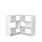 Decortie 3-tier Corner Shelf Display Unit 30X157.5X89Cm Particleboard, White