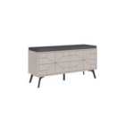Decortie Shoe Bench Storage 35X107X55Cm Particleboard Mocha Grey