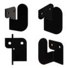 Decortie Wall Mounted Metal 3-hooks 3.4X3.2X4.2Cm Black